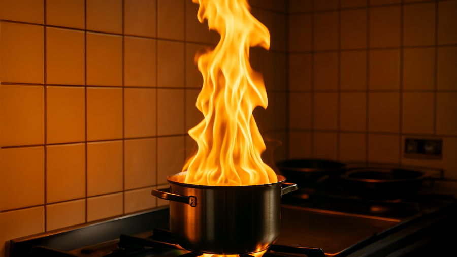 panela-pegando-fogo-oleo-verde